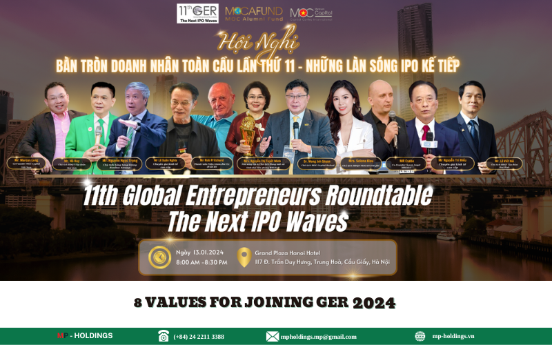 8 GREAT VALUES TO REGISTER FOR THE “11TH GLOBAL ENTREPRENEUR ROUNDTABLE – THE NEXT WAVE OF IPOS”